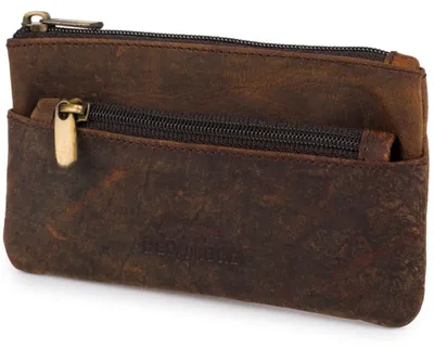 Produktbild von Vintage-Schlüsselanhänger aus Leder, großes Etui