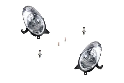 Produktbild von Scheinwerfer passend für Nissan Micra K12 03-05 Leuchtmittel Set Li. Re. 26060AX700 26060BC50B 26010AX700 26010BC50B Johns