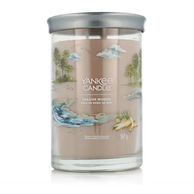 Productafbeelding van Yankee Candle Signature Seaside Woods, glazen pot, 567g, cilinder vorm, bruin, met citrus- en bloemengeur, brandduur 100 uur, 1 stuk