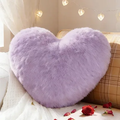 Immagine prodotto di Cuscino morbido a forma di cuore, 46 x 36 cm, ideale come cuscino decorativo per il soggiorno