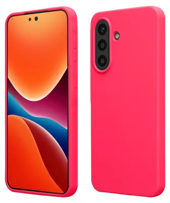 Produktbild von kwmobile Handyhülle für Samsung Galaxy A57 5G Hülle - Case Silikon - Kabelloses Laden - Schutzhülle Cover in Neon Pink