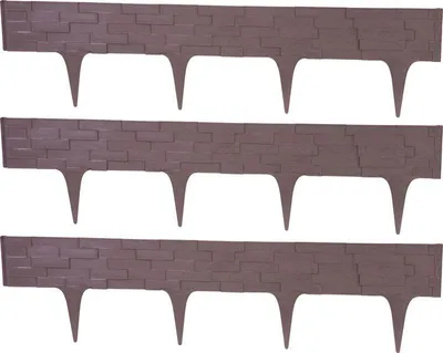 Image de Palisade StonePalisade, L-2,37 m, marron foncé, pack de 3 pieces, 790x95/200 mm, UV