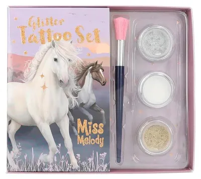 Obrázek produktu pro Slečna Melody Glitzer Tetovací sada NIGHT HORSES