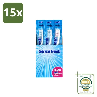 Image de 15 brosses à dents Sence Fresh Soft Comfort Clean - Pack de 15 pièces