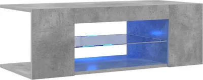 A modern TV stand with integrated LED lighting.
