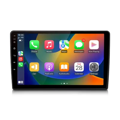Image de 8 cœurs, CarPlay 4 + 64 Go, Android 14. Compatible avec la Skoda Fabia 542 (2008-2013). Autoradio avec navigation GPS, Bluetooth, Wi-Fi, DAB+ et SWC.