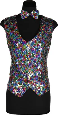 Produktbild von Weste Pailletten Damen bunt, Groesse:XS