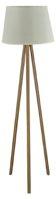 Productafbeelding van Moderne graue Stehlampe aus Holz mit dimmbarer Funktion