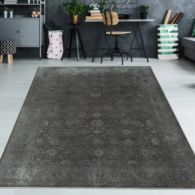Immagine prodotto di Tappeto orientale con motivi floreali, verde e blu, dimensioni: 140 x 200 cm