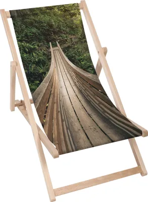 Produktbild von Dreamroots Liegestuhl klappbar Holz, Buchenholz bis zu 130 kg, Sonnenliege klappbar mit 3-stufiger Neigungsregulierung der Rückenlehne, Forest Bridge