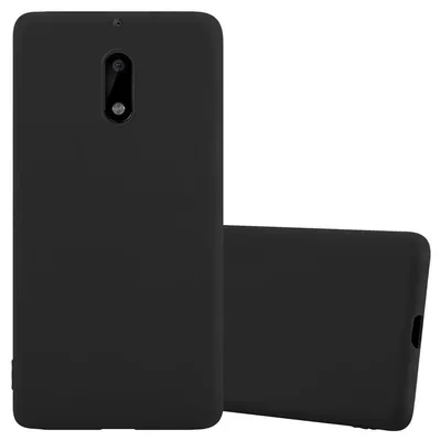 Immagine prodotto di Cadorabo custodia per Nokia 6 2017 cover protettiva in nero custodia per telefono cellulare TPU custodia in silicone copertura