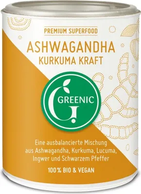 Image de Superfood poudre à boire - Ashwagandha curcuma force 130g