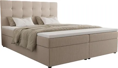 Obrázok produktu pre Manželská posteľ 160x200 s úložným priestorom DELILAH 2 - béžová