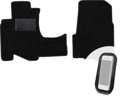 Produktbild von moto-MOLTICO Vorne Fußmatten Auto Velours Autoteppiche Schwarz Automatten Set 2-teilig passend für Honda CR-V 2002-2006