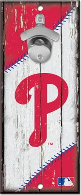 Produktbild von MLB Philadelphia Phillies Bottle Opener Flaschenöffner Wood Sign Holzschild Holz 30x12cm