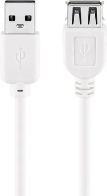 Produktbild von Przedłużacz USB 2.0 Hi-Speed, biały