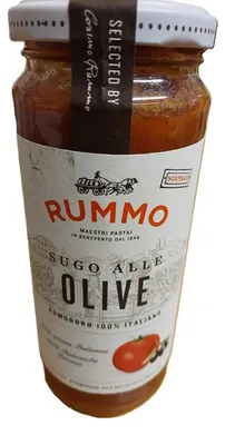 Produktbild von Rummo Pastasauce mit Oliven 340 g – Aromatische italienische Tomatensauce