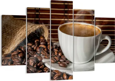 Produktbild von Bild auf Leinwand - Leinwandbild - Aroma Kaffee Getreide - 150x100cm - Wand Bild - Wanddeko - Leinwanddruck - Bilder - Kunstdruck - Wanddekoration - Leinwand bilder - Wandkunst - EA150x100-2382
