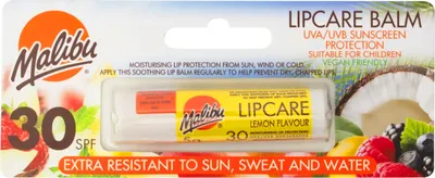 Produktbild von Malibu | Lippenbalsam Spf 30 - 5 G - Vegan - Hoher Uv-Schutz - Ideal Bei Sonne Und Wind