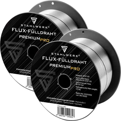 Produktbild von STAHLWERK Schweißdraht MIG MAG Premium Fülldraht E71T-GS Ø 0,9 mm 0,9 kg 2er Set