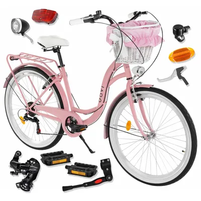 Produktbild von Kinderfahrrad Davi Amelia 24", 7 Gänge, 130-165 cm, Rosa/Schwarz