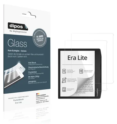 Produktbild von 2x Schutzfolie für PocketBook Era Lite - Anti-Shock 9H Folie dipos Glass Kunststoffglas