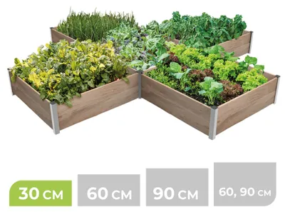Produktbild von BioGreen 5m² Hochbeet ErnteMAXX in Kreuzform aus Holz in 4 Größen verfügbar