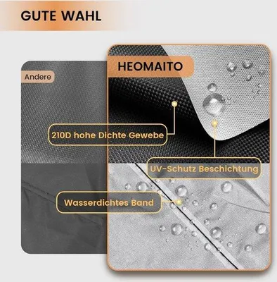 Produktbild von Famanu Fahrradhülle wasserdicht und UV-beständig - Schutzhaube Oxford-Gewebe 210D für 2-3 Mountainbikes und Rennräder schwarz 200 x 105 x 110 cm