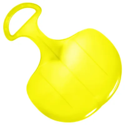 Produktbild von Lenkschlitten für Kinder & Erwachsene - robuster Poporutscher mit Griff für die Wintertage - Schlitten  Germany - trend-gelb PP