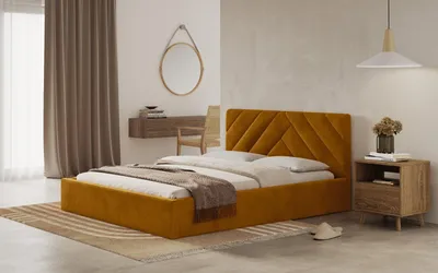 Obrázek produktu pro Postel PRATO 180x200 zlatá s úložným prostorem