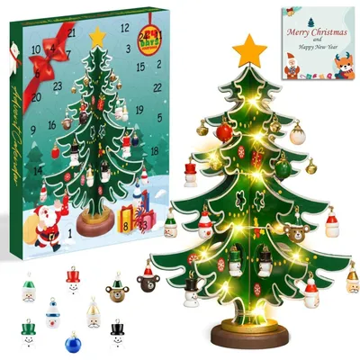 Produktbild von Adventskalender hölzerner Weihnachtsbaum 2025 mit 24 Überraschungen