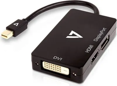 Image de V7 V7MDP-DPDVIHDMI-1E Adaptateur mini-DisplayPort (m) vers DisplayPort, HDMI ou DVI (h)