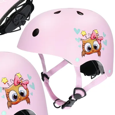 Zdjęcie produktu dla Kask rowerowy dziecięcy na hulajnogę Bergen NINO, XS/S, dla dziewczynki, regulowany, 46-55 cm, lekki, wentylowany, wytrzymały, różowy