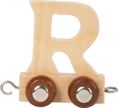 Produktbild von Holz Buchstabenzug mit dem Buchstaben R – Pädagogisches Spielzeug für Kinder