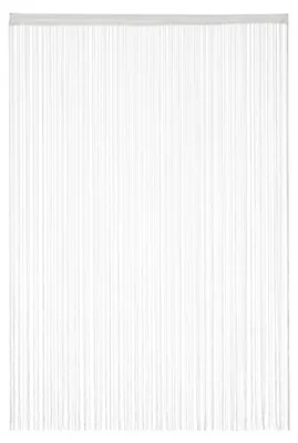 Immagine prodotto di 3 tende a fili bianche, accorciabili, con passante a tunnel, per porte e finestre, lavabili, 145x245 cm, bianco