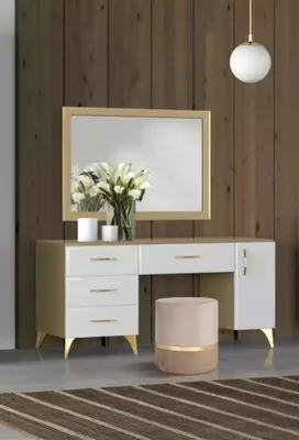 Produktbild von Schminktisch Spiegel Schlafzimmer Möbel Design Set Neu Set Holz