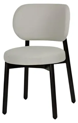 Produktbild von Weißer Esszimmerstuhl – Polsterstuhl für Esszimmer und Küche