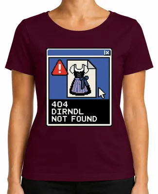 Productafbeelding van 404 Dirndl niet gevonden. , Wiesn, traditioneel kledingstuk, lederen broek, dames T-shirt, bordeauxrood, maat XXL