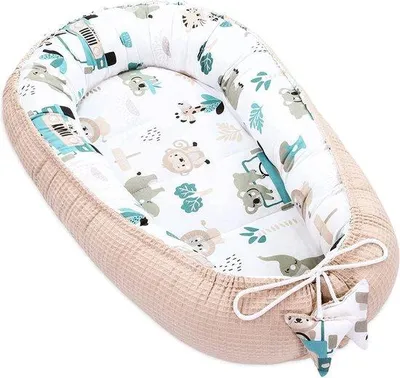 Productafbeelding van Baby Cocoon, reiswiegje, 100% katoen, antiallergisch - babynest
