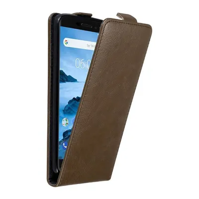 Obrázek produktu pro Cadorabo pouzdro pro Nokia 6.1 Protective Cover in Brown Flip Case Obal na mobilní telefon