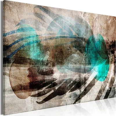 Produktbild von Italienischer Leinwand Leinwandbild - Abstract Plume (1 Part) Wide 90x60 cm Abstrakt a-A-0802-b-a