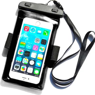 Produktbild von HQWear wasserdichte Handyhülle, mit PVC-Band, schwarz