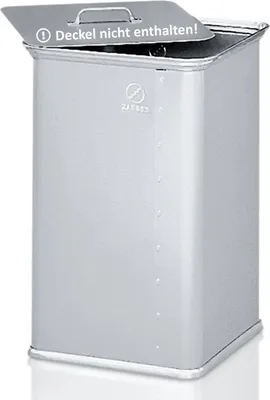 Zdjęcie produktu dla ZARGES Aluminiowy pojemnik na śmieci, IM: 300 x 300 x 500 mm 40747
