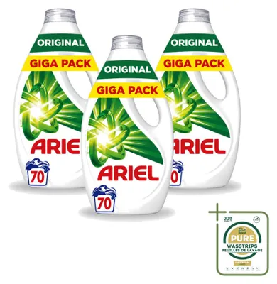 Produktbild von 3 x Ariel Flüssigwaschmittel Original - 3150 ml - Vorratspackung - 3 Stücke