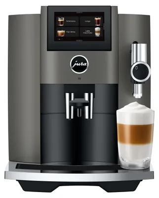 Immagine prodotto di JURA - S8 Dark Inox - Macchina da caffè automatica con Sweet Foam, P.A.G.2, display touchscreen 4,3" e 27 specialità
