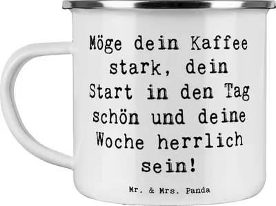 Produktbild von Mr. & Mrs. Panda Emaille Becher Spruch Selbstzweifel Überwinden - Weiß - Geschenk, Motivation, Haferl, Tasse, Teetasse, Zitat, Outdoor, Gefühl, Pott, Sonne, Selbstliebe