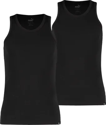 Produktbild von 2 er Pack Puma Basic Tank Top Men Herren Unterhemd Rundhals  , Farbe:Black, Bekleidungsgröße:L