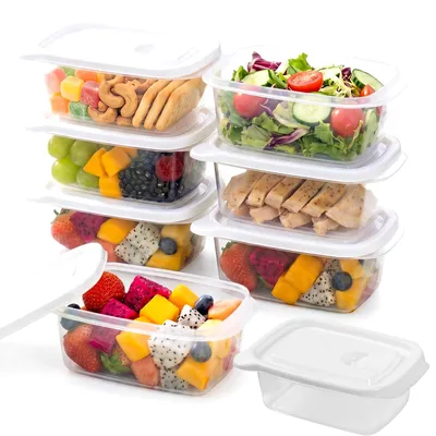 8er-Set Gefrierdosen 400 ml, BPA-frei, stapelbar, mikrowellengeeignet