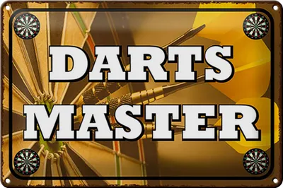 Produktbild von Blechschild Darts Master, 30 x 20 cm, Blechschilder Spruch Sport Hobby