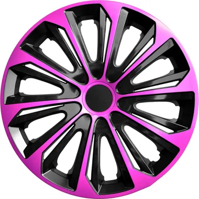 Produktbild von NRM | Radkappen Radzierblenden Strong 15" Rosa und Schwarz 4tlg, Radabdeckung, Zierblenden, Zierkappen, Radblenden, Felgen
